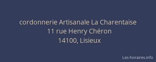 cordonnerie Artisanale La Charentaise