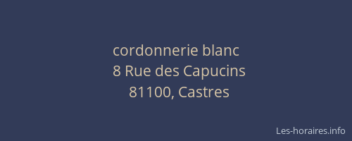 cordonnerie blanc
