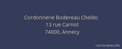 Cordonnerie Bodereau Cheldo