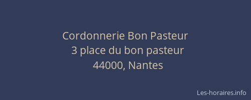 Cordonnerie Bon Pasteur