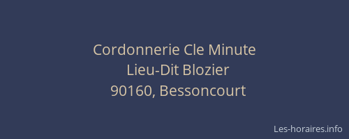 Cordonnerie Cle Minute