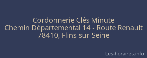Cordonnerie Cl&eacute;s Minute