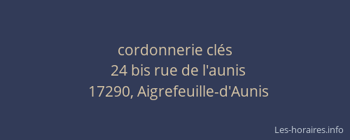 cordonnerie cl&eacute;s