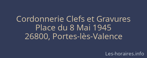 Cordonnerie Clefs et Gravures