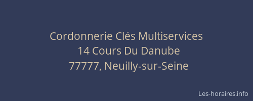 Cordonnerie Clés Multiservices