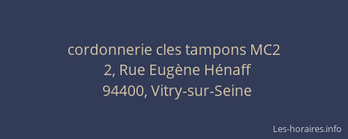 cordonnerie cles tampons MC2