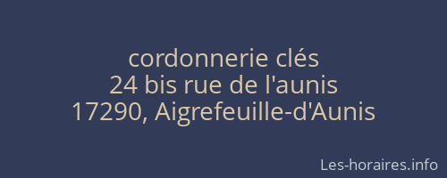 cordonnerie clés