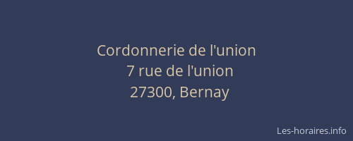 Cordonnerie de l'union