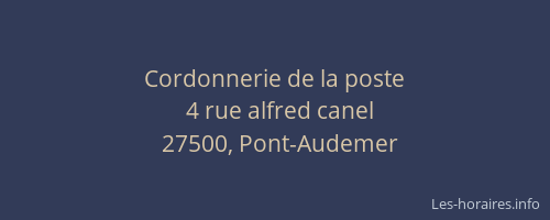 Cordonnerie de la poste