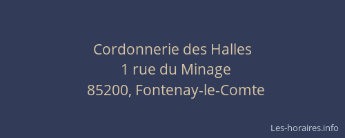 Cordonnerie des Halles