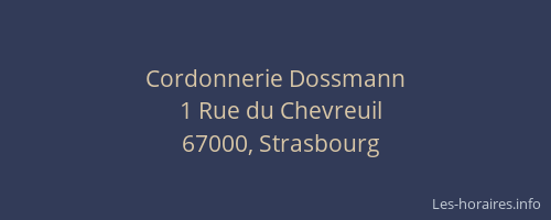 Cordonnerie Dossmann