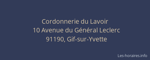 Cordonnerie du Lavoir