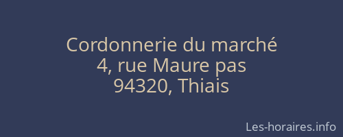 Cordonnerie du marché