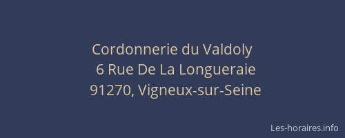 Cordonnerie du Valdoly