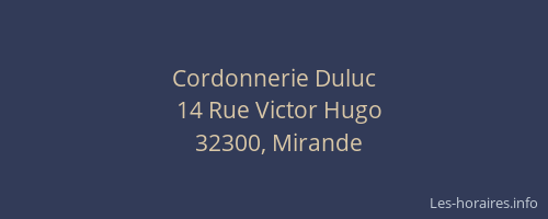 Cordonnerie Duluc