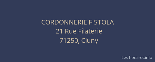 CORDONNERIE FISTOLA