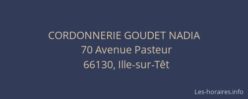 CORDONNERIE GOUDET NADIA