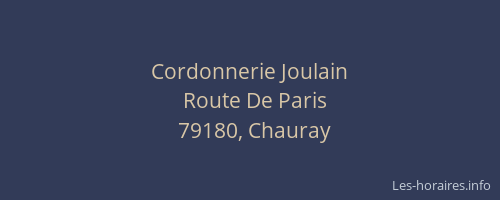 Cordonnerie Joulain