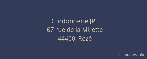 Cordonnerie JP