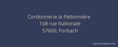 Cordonnerie la Pi&eacute;tonni&egrave;re