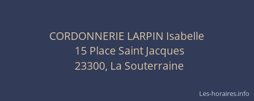 CORDONNERIE LARPIN Isabelle
