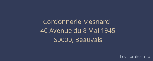 Cordonnerie Mesnard