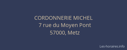 CORDONNERIE MICHEL