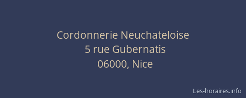 Cordonnerie Neuchateloise