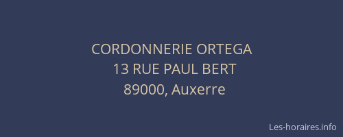CORDONNERIE ORTEGA