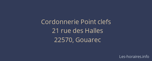Cordonnerie Point clefs