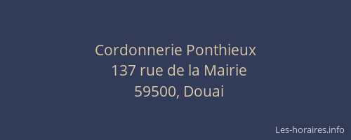 Cordonnerie Ponthieux