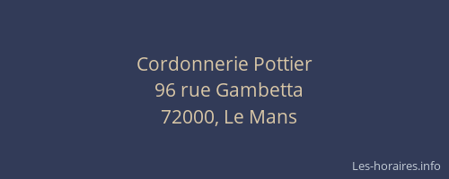 Cordonnerie Pottier
