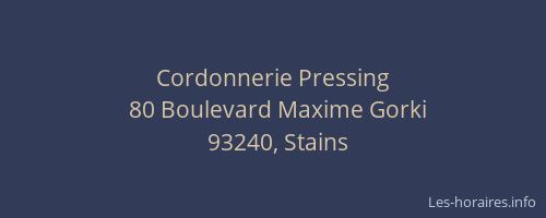 Cordonnerie Pressing