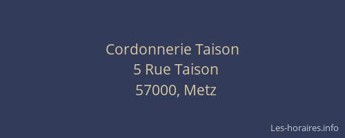 Cordonnerie Taison