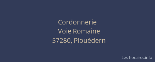 Cordonnerie