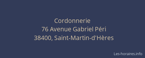 Cordonnerie