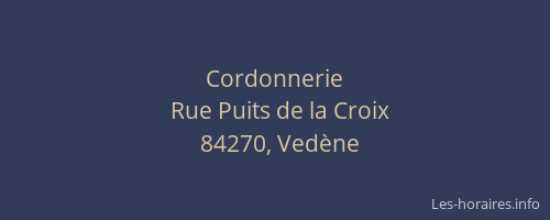 Cordonnerie