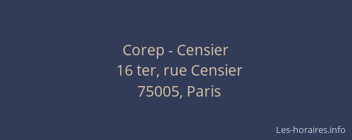 Corep - Censier