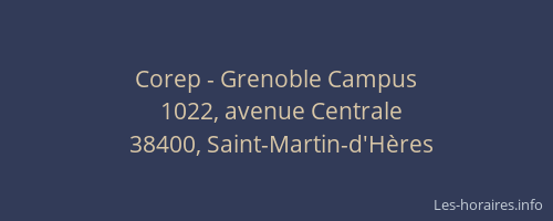 Corep - Grenoble Campus