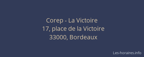 Corep - La Victoire