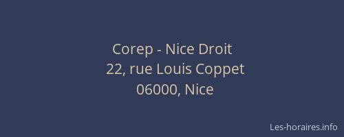 Corep - Nice Droit