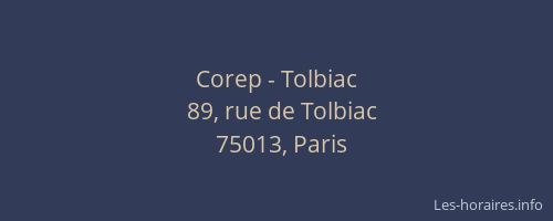 Corep - Tolbiac