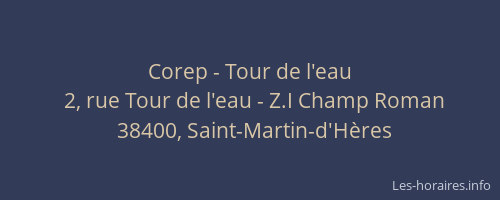Corep - Tour de l'eau