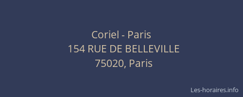 Coriel - Paris