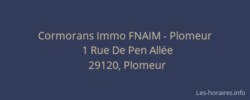 Cormorans Immo FNAIM - Plomeur
