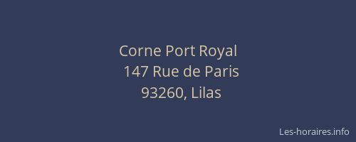 Corne Port Royal