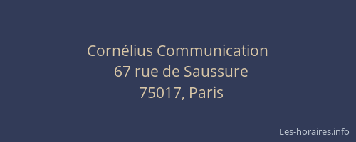 Cornélius Communication