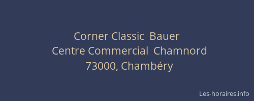 Corner Classic  Bauer