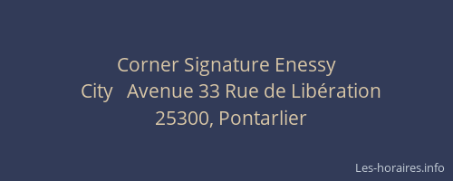 Corner Signature Enessy