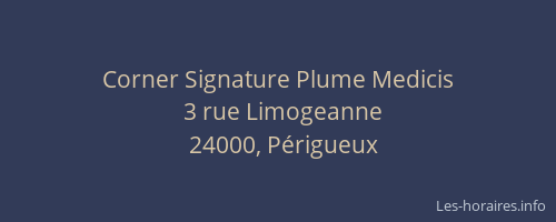Corner Signature Plume Medicis